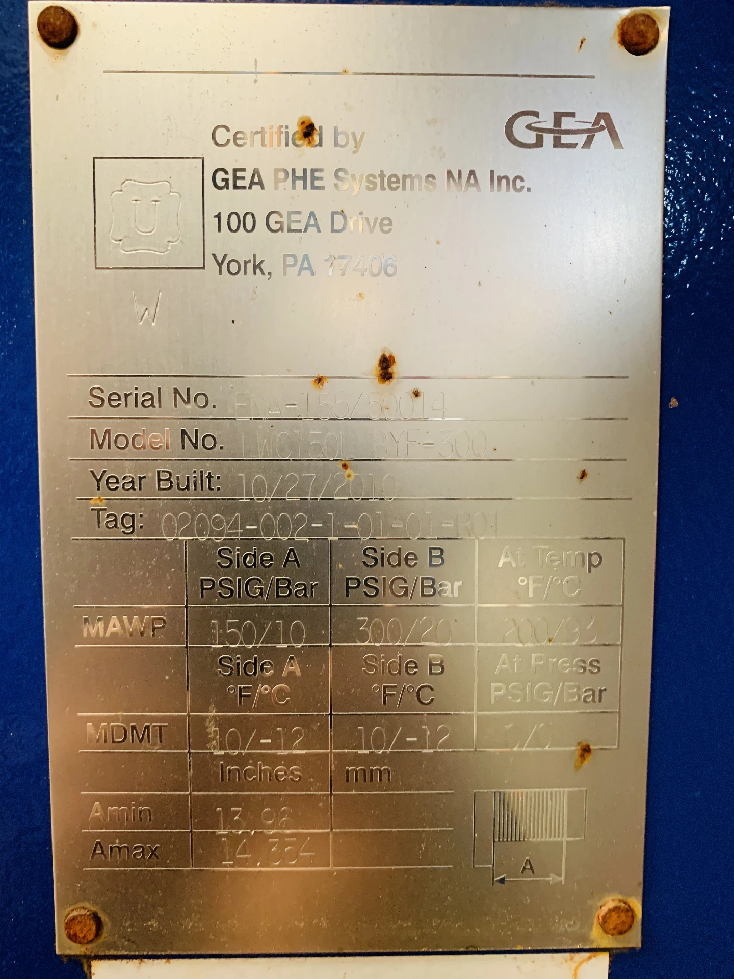 GEA Plate and Frame Heat Exchanger : Ton 180 : Ammonia : Item #V21211 - Image 9