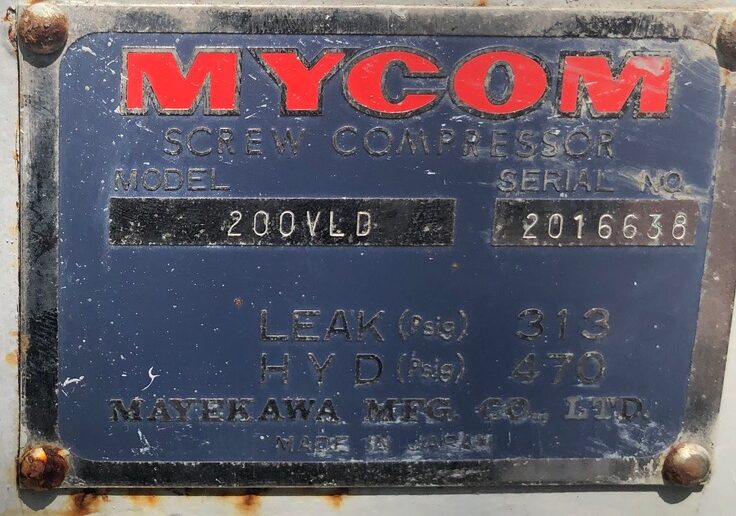Mycom Ammonia Screw Compressor 200 VLD Package 350 HP: Item#: C88877 - Image 5