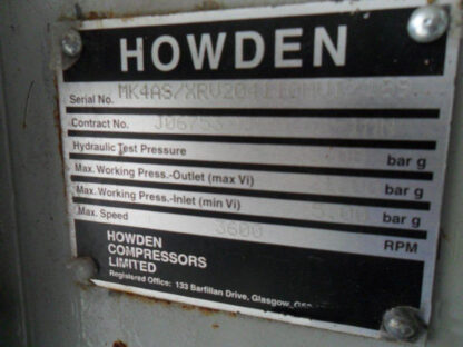 Howden 250 HP Ammonia Screw Compressor Package: Item#: C32123 - Image 5