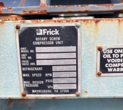 Frick Ammonia Screw Compressor Package Model: RBD-134B: Item#: C77611 - Image 2