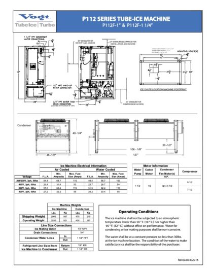 Vogt model P112  freon tube ice machine  Item# ICE74380 - Image 7