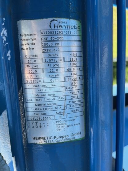 48" Vertical  Ammonia / CO2 Recirculator with 2 pumps: Item#: V23420 - Image 3
