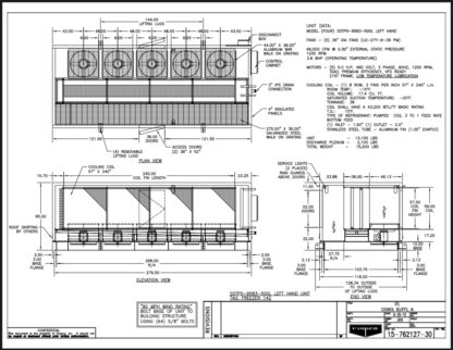 Evapco 17 Ton low temp ammonia Penthouse Evaporator: Item#  E77611 - Image 5