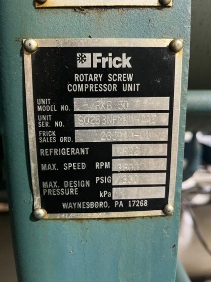 Frick  60 Ton model XJB 50 screw compressor package 60 Ton: Item# C87241 - Image 2