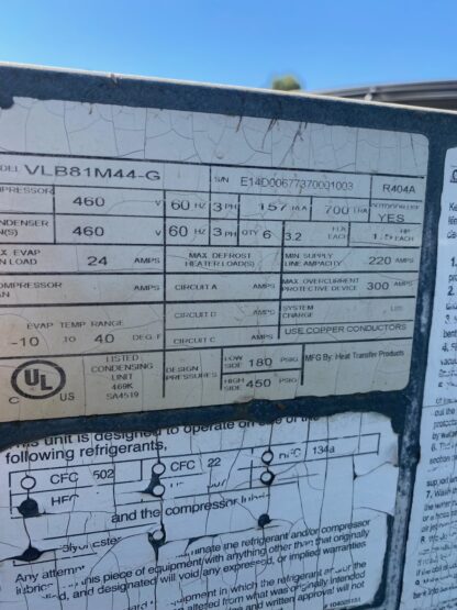 Kramer dual 35 HP medium / low temp freon condensing units Item#: CU45411 - Image 8