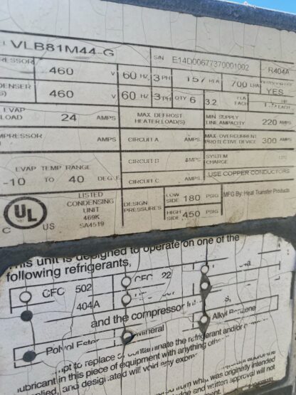 Kramer dual 35 HP medium / low temp freon condensing units Item#: CU45411 - Image 10