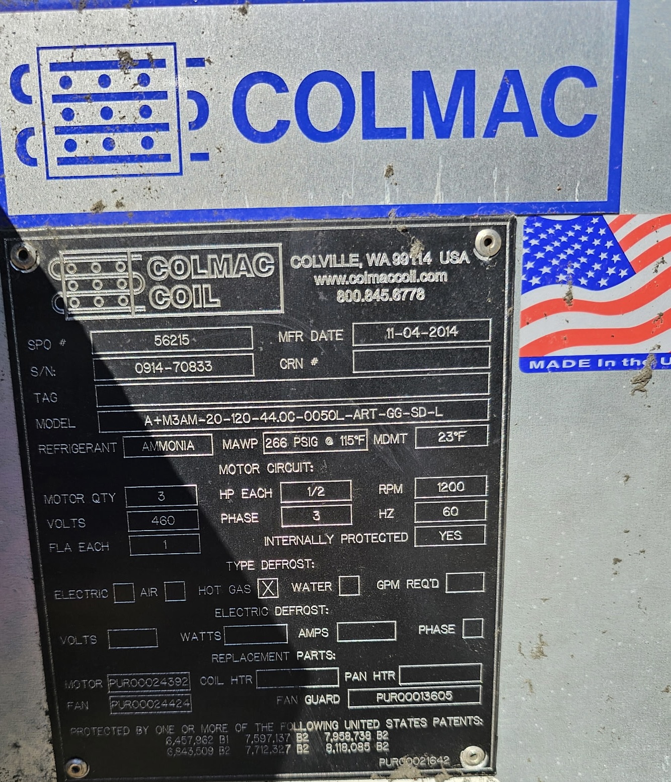 Colmac Coil 3 fan 13 Ton medium temp ammonia evaporators - E 77771 - Image 5