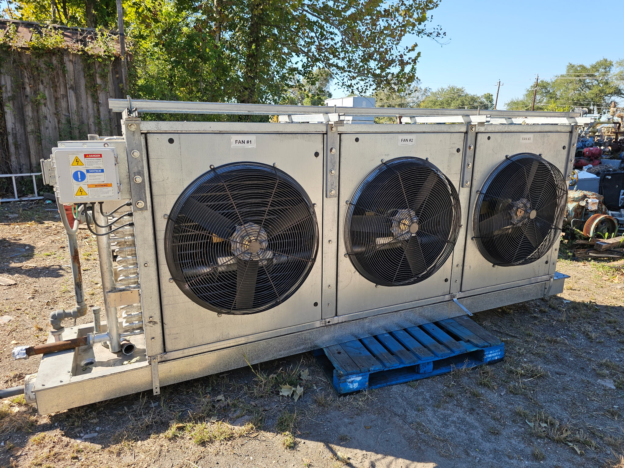 Colmac Coil 3 fan 13 Ton medium temp ammonia evaporators - E 77771