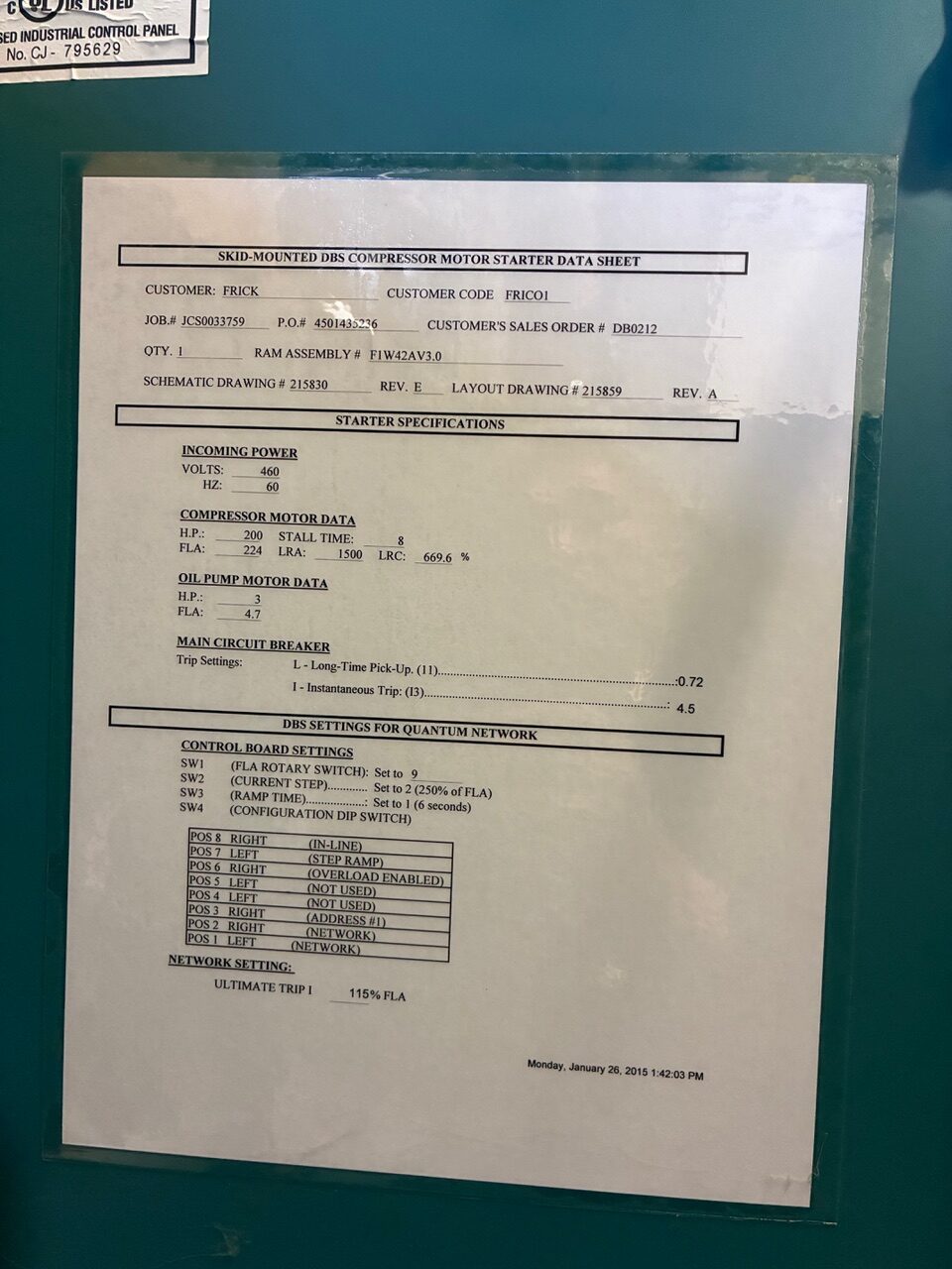 Frick/ RAM 200 HP 460 Volt Electric Motor Starter - Image 6