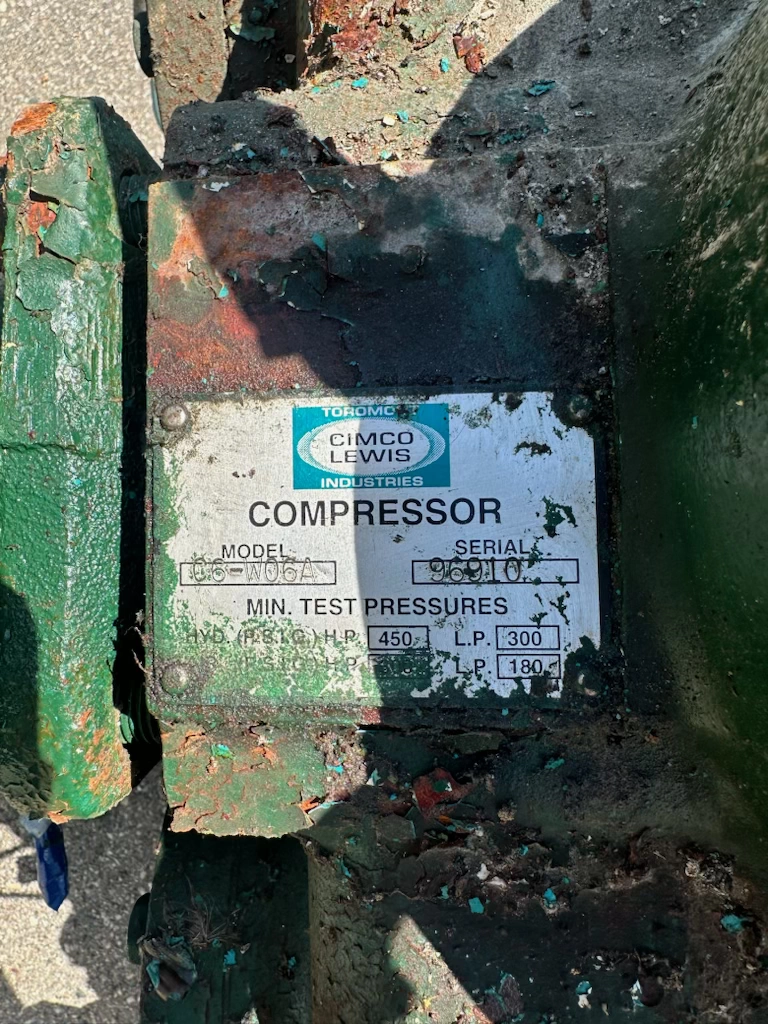 Mycom ammonia reciprocating compressor model N6WB Item C123321 - Image 8