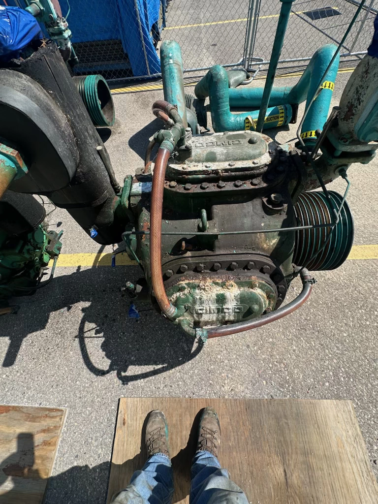 Mycom ammonia reciprocating compressor model N6WB Item C123321 - Image 7